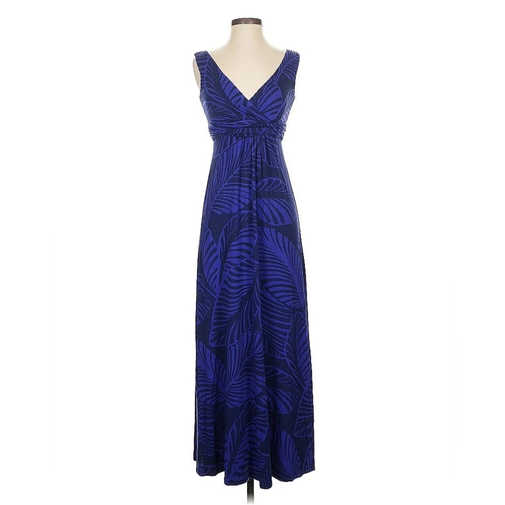 Boden palm print v-neck maxi dress
